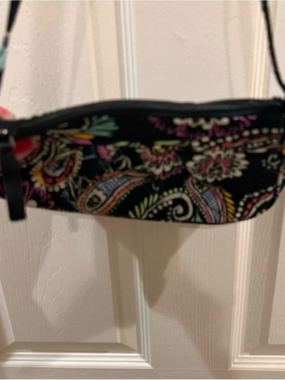 Vera Bradley Frannie Crossbody Bag in Quilted Floral Bandana Swirl pattern.